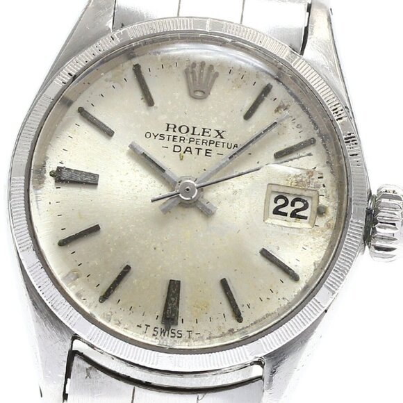 ROLEX Oyster Perpetual Date 6519 cal.1161 Automatic Ladies Watch_879730 - Picture 1 of 8